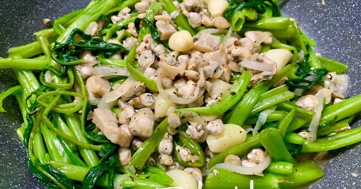 Hến Xào Rau Muống