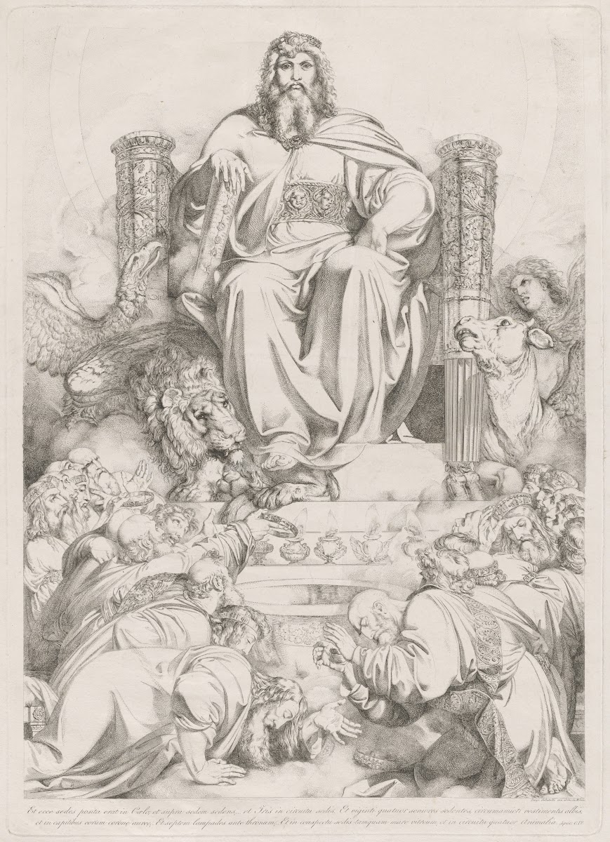 Et ecce sedes posita erat in coelo God the Son in Majesty on the Throne Surround