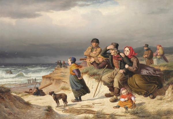Storm paa Vestkysten af Jylland 1853