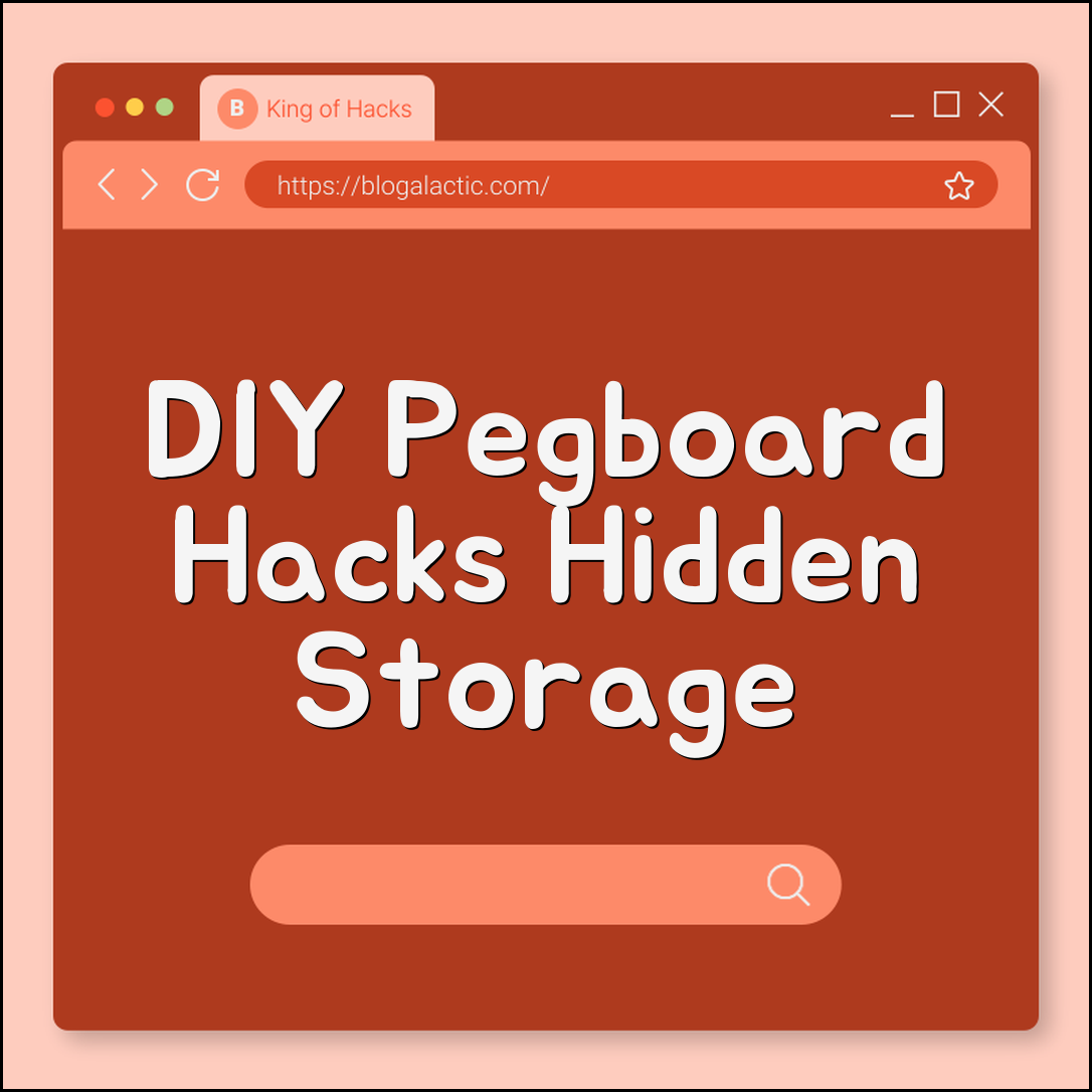 DIY pegboard hidden storage (kitchen, garage, office)