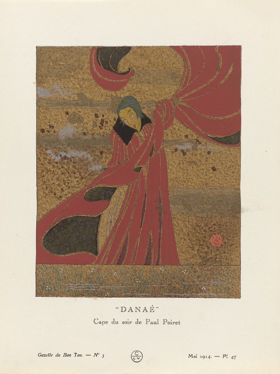 Danaé Cape du soir de Paul Poiret 1914