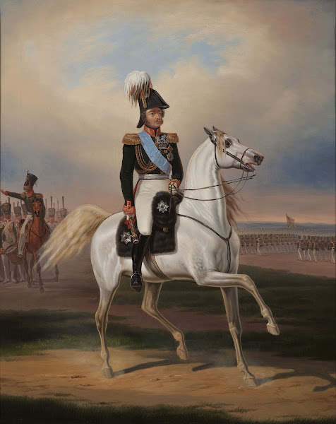 Equestrian portrait of Mr Paskiewicz circa 1841