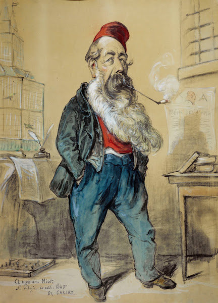 Portrait charge de Jules Miot 1810 1883 homme politique 1865