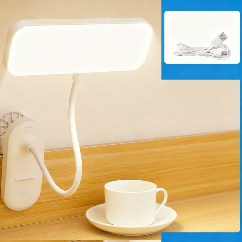 LED clamp lamp for desk and bed