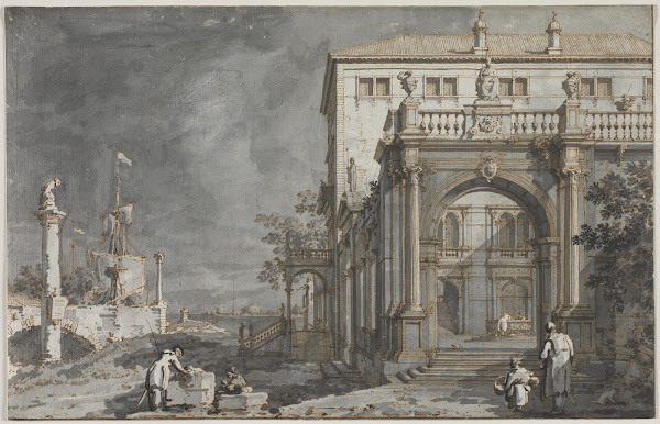 Capriccio A Palace with a Courtyard by the Lagoon c 175055