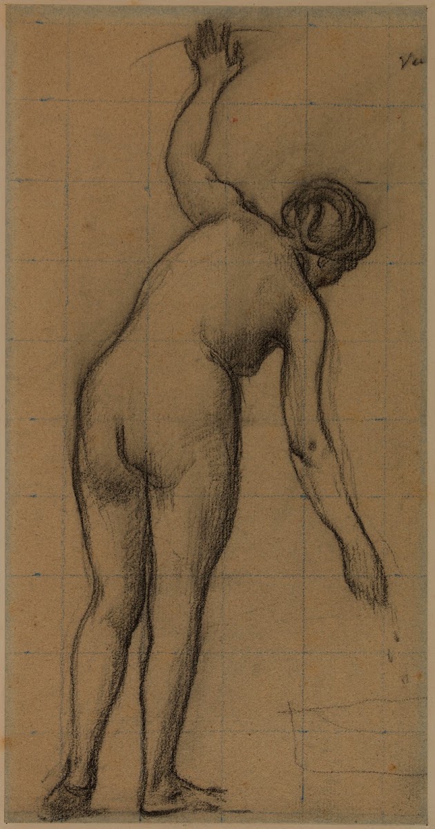 Femme nue debout vue de dos 1867 1869