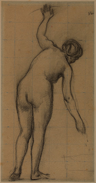 Femme nue debout vue de dos 1867 1869