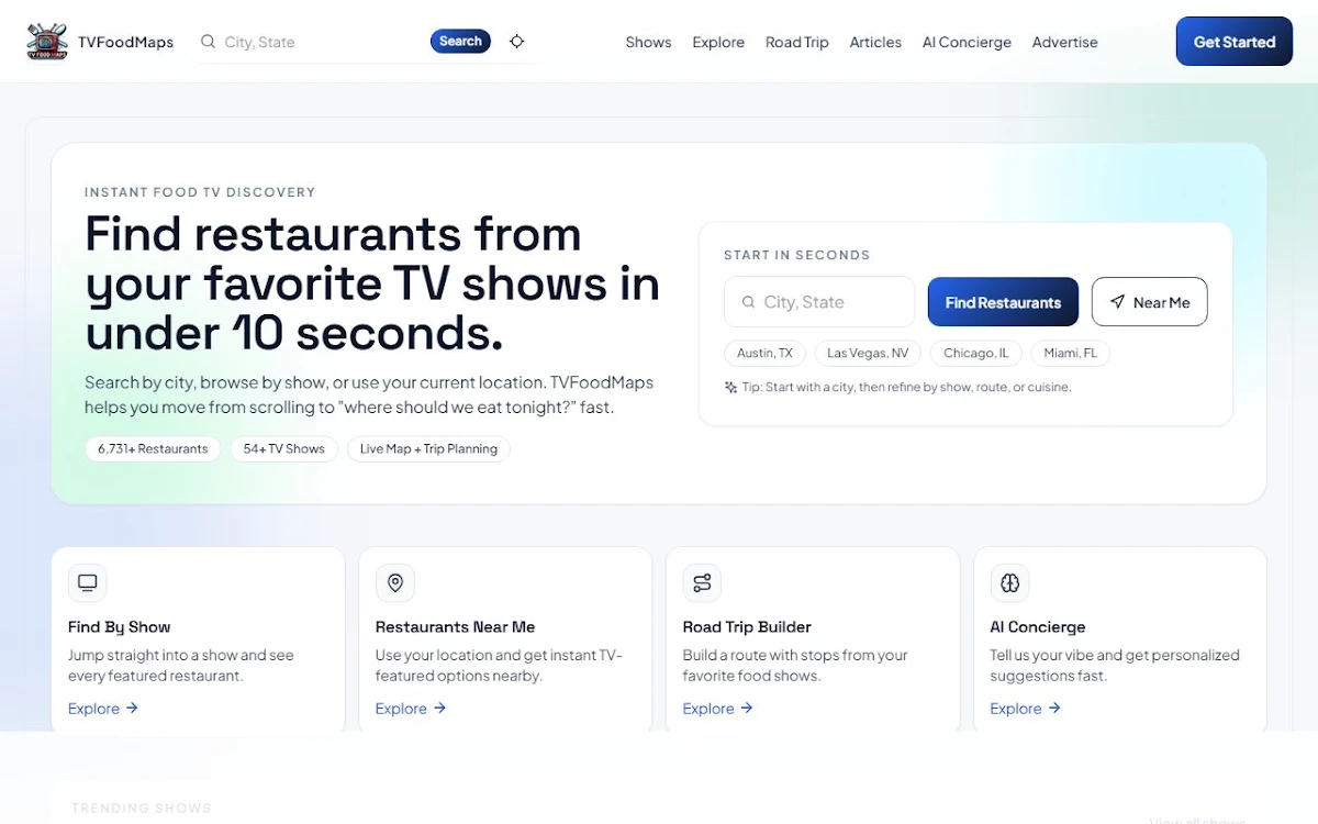 Captura de TVFoodMaps