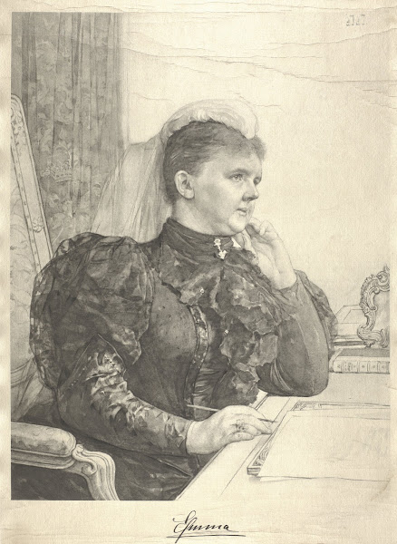 Portret van Emma koningin regentes der Nederlanden 1893