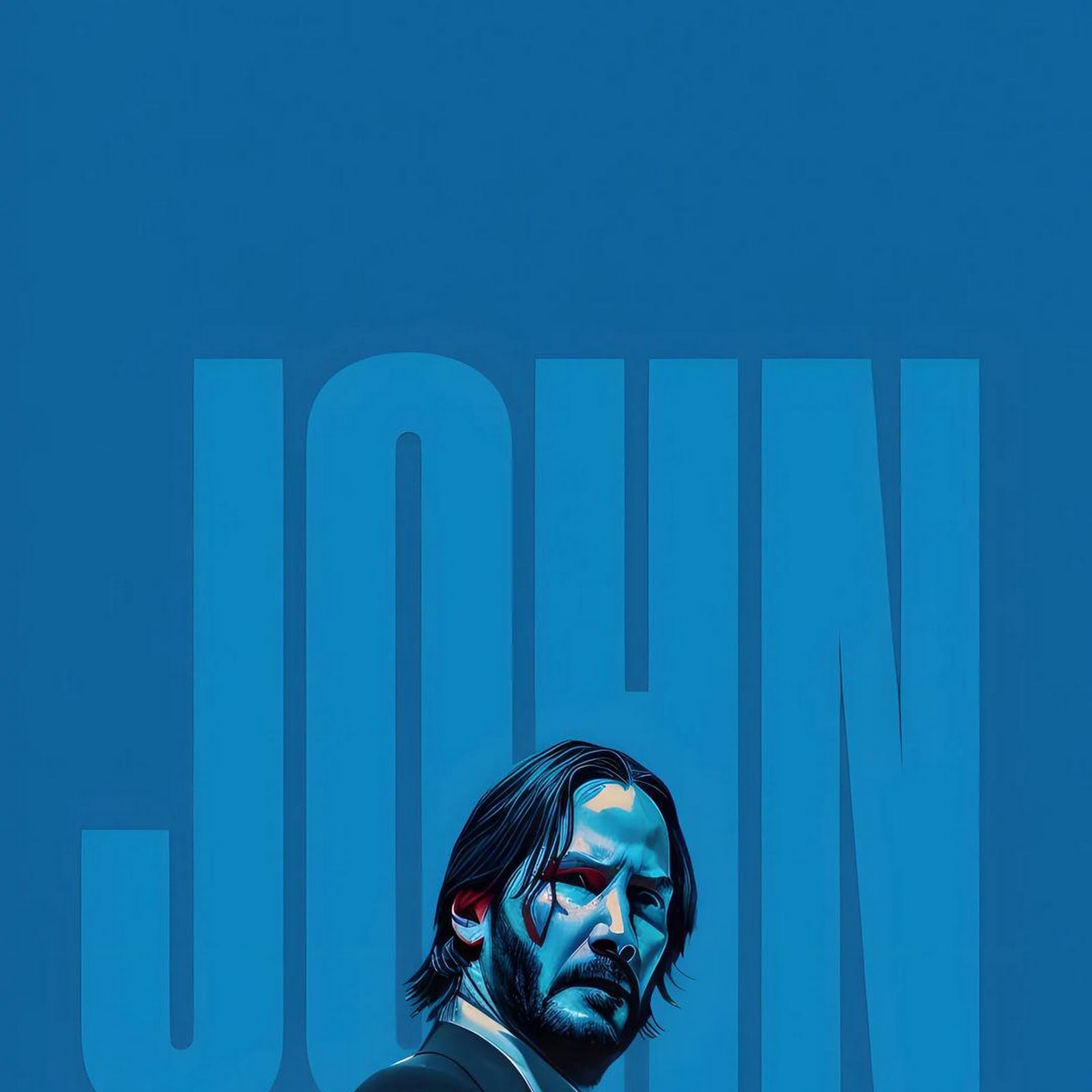 Download John Wick Minimalist Illustration Full HD iPhone