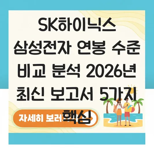 SK하이닉스 삼성전자 연봉 수준 비교 분석