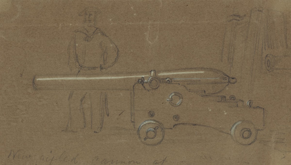 New rifled cannon at Washington Navy Yard 1860 1865