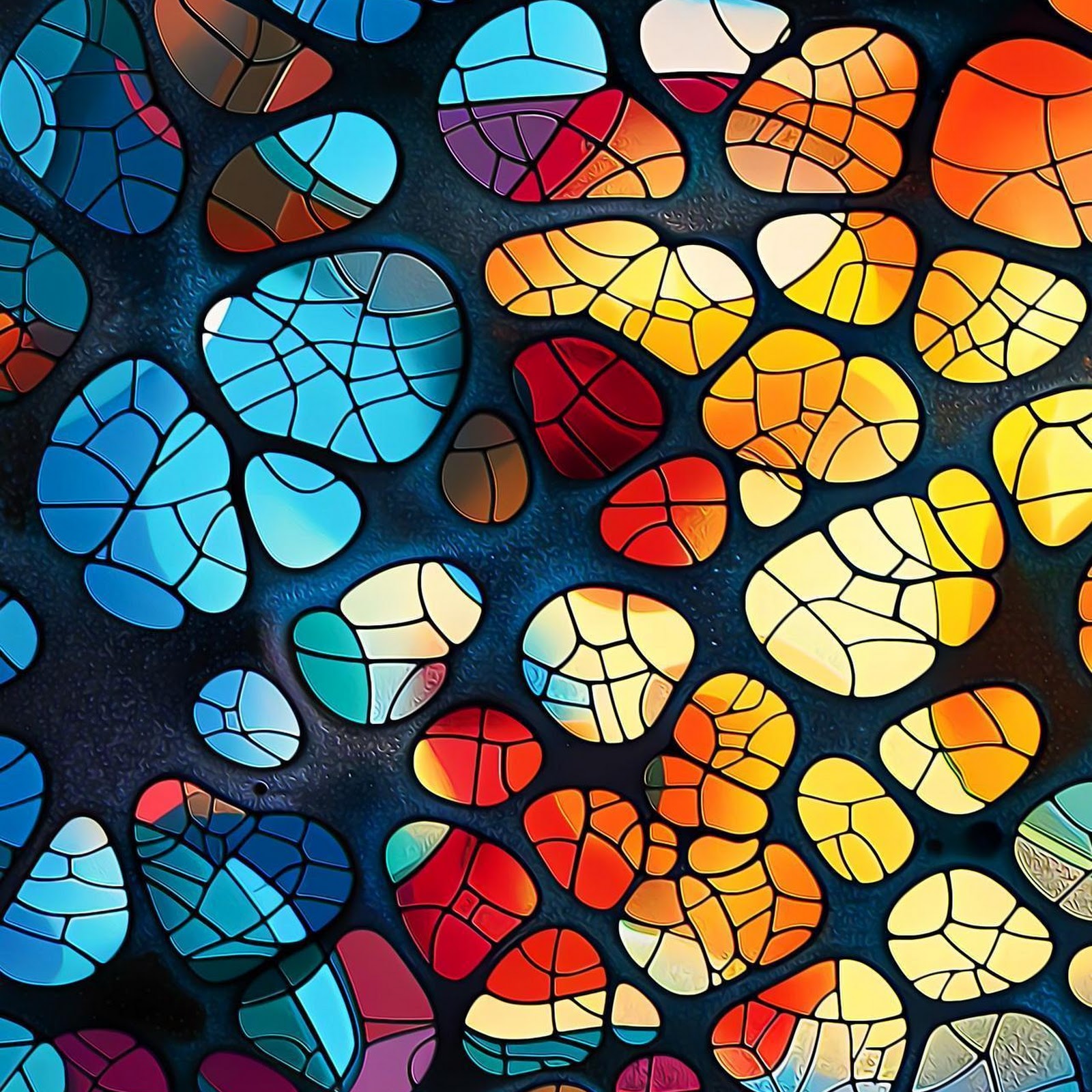 Download Colorful Abstract Mosaic Stone Pattern Full HD iPhone