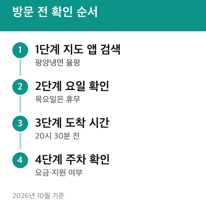 방문 전 확인 순서