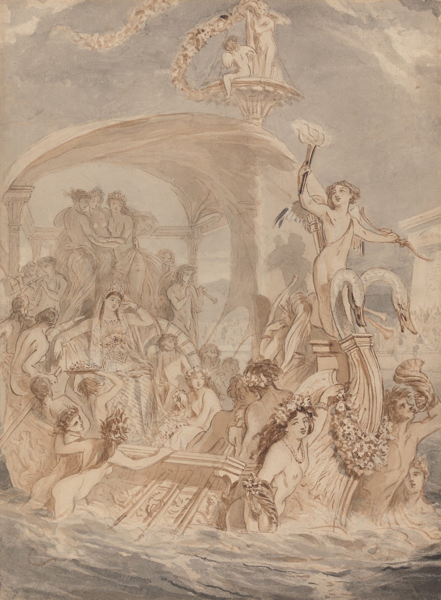Cleopatra on the Cydnus to Meet Antony ca 1821