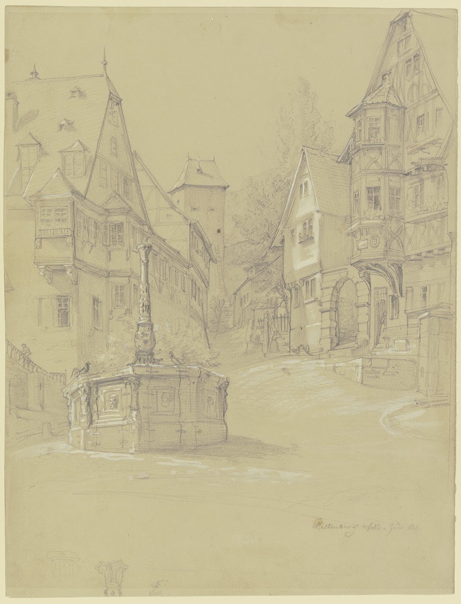 Marktplatz in Miltenberg am Main 1858