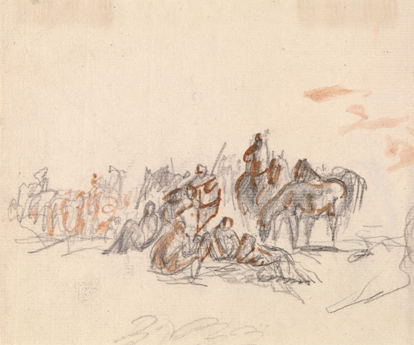 Group with Figures and Horses
