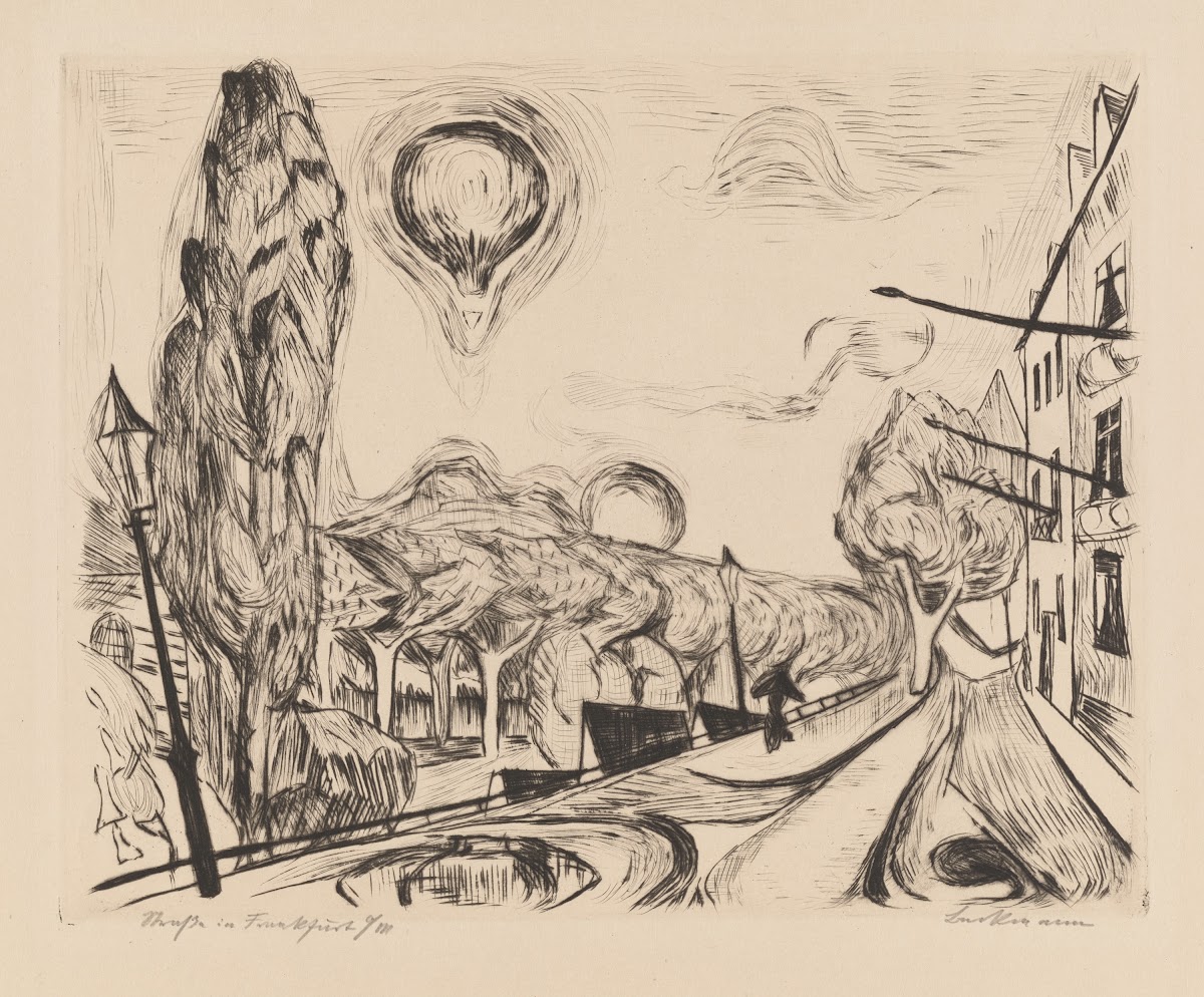 Landschaft mit Ballon Landscape withBalloon 1918