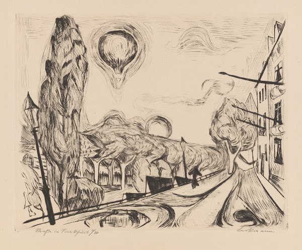 Landschaft mit Ballon Landscape withBalloon 1918