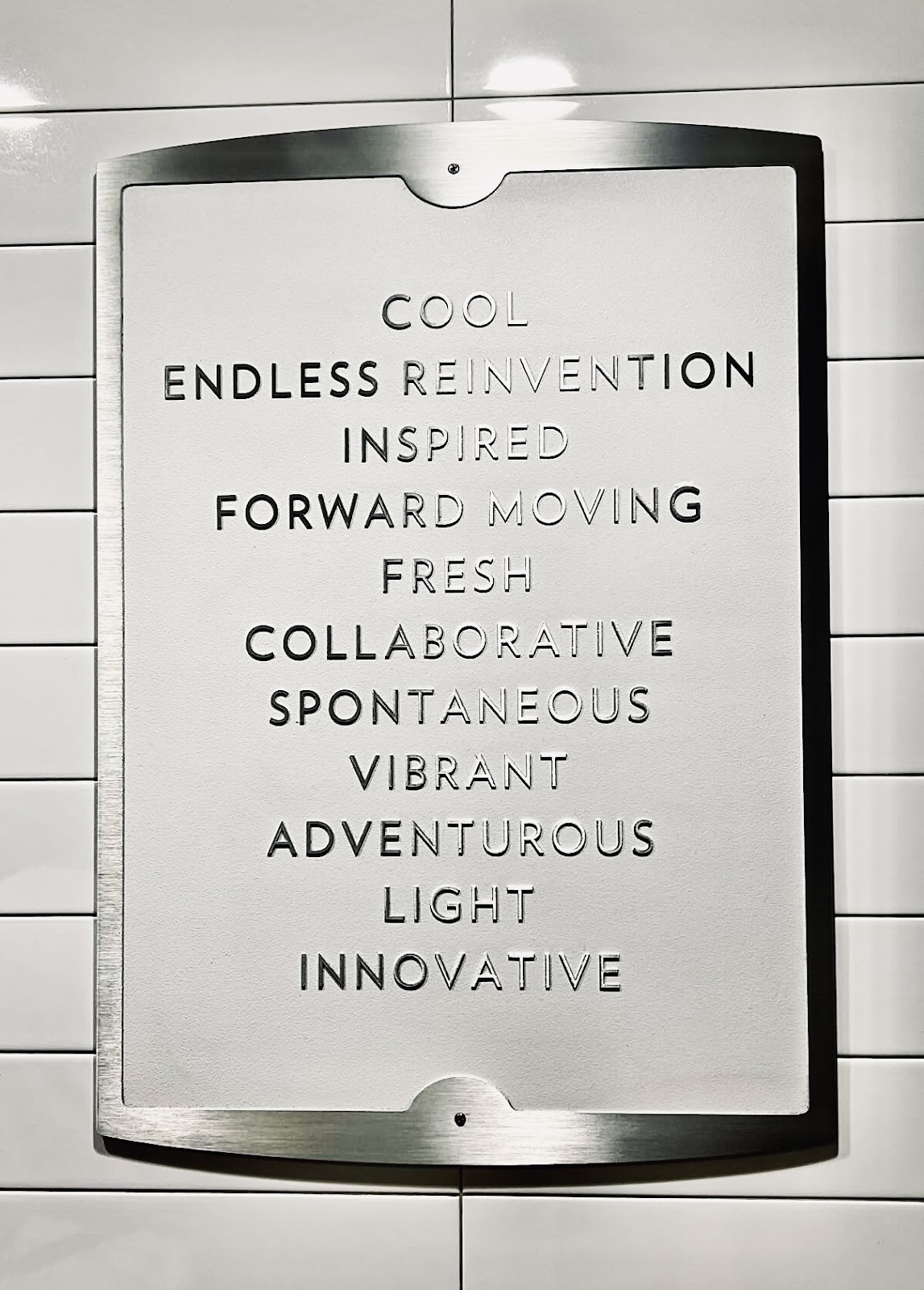 Kitchen sign at Eleven Madison Park