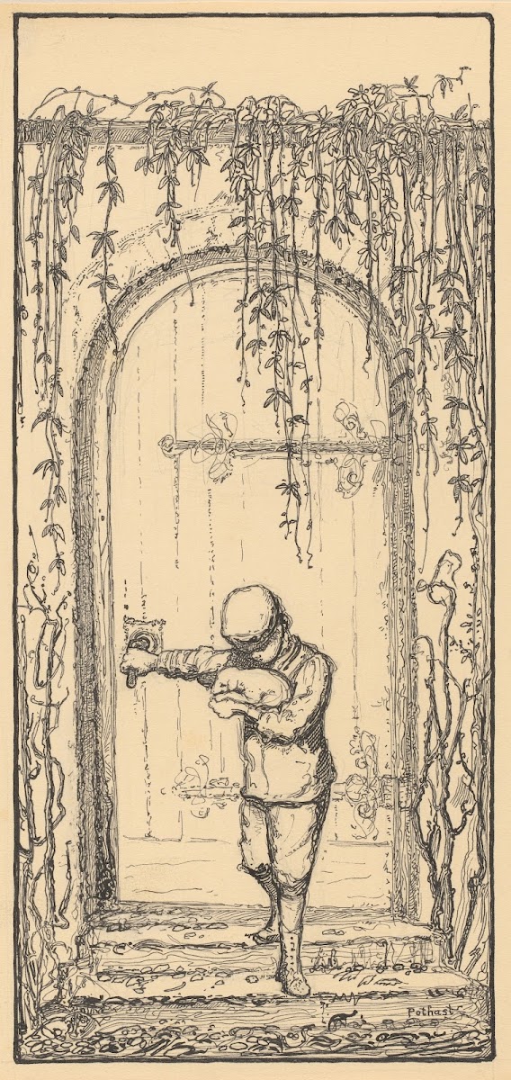 Jongen met kat bij een deur 1887   1916
