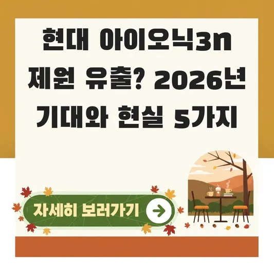 현대 아이오닉3n 제원 유출
