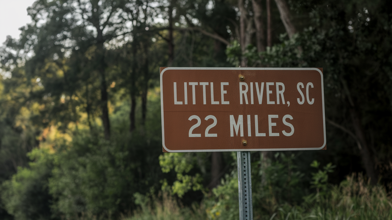 Distance from Myrtle Beach Airport to Little River, SC