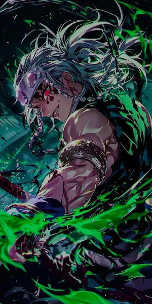 Anime, Demon Slayer, Tengen Uzui, Fan Art Full HD iPhone Wallpaper Background
