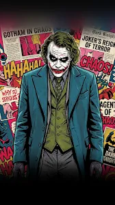 Joker Dark Knight Comic Collage Art Wallpaper