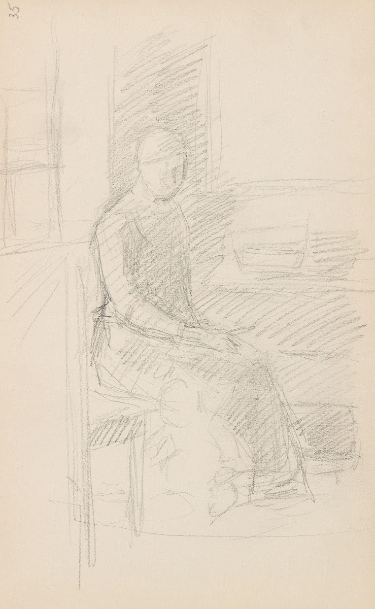 Sittende kvinne i interiør 1894