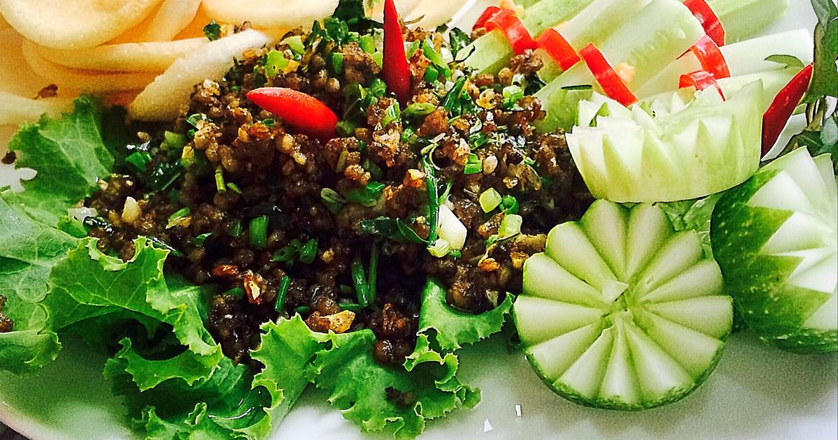 Lươn băm xúc bánh phồng tôm
