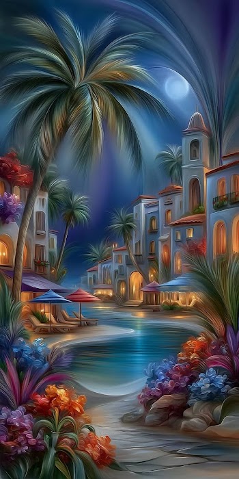 Night Village Picture