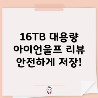 16TB HDD, 씨게이트 아이언울프, 서버용 스토리지 추천, 어떻게 선택할까, 무엇이 장점인가
