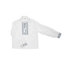 Shirt embroidery for boy Festive 122s white/graphite