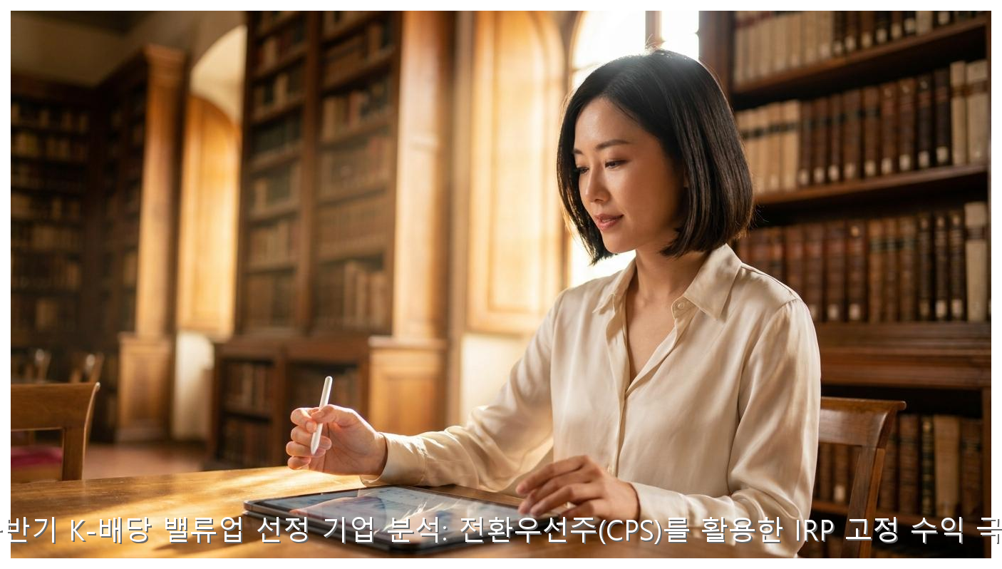 2026년 하반기 K-배당 밸류업 선정 기업 분석: 전환우선주(CPS)를 활용한 IRP 고정 수익 극대화 전략 핵심 안내 및 분석 인포그래픽 (4)