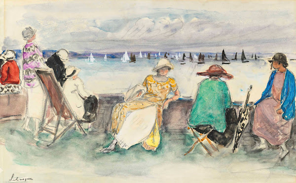 Femme aux régates 1920