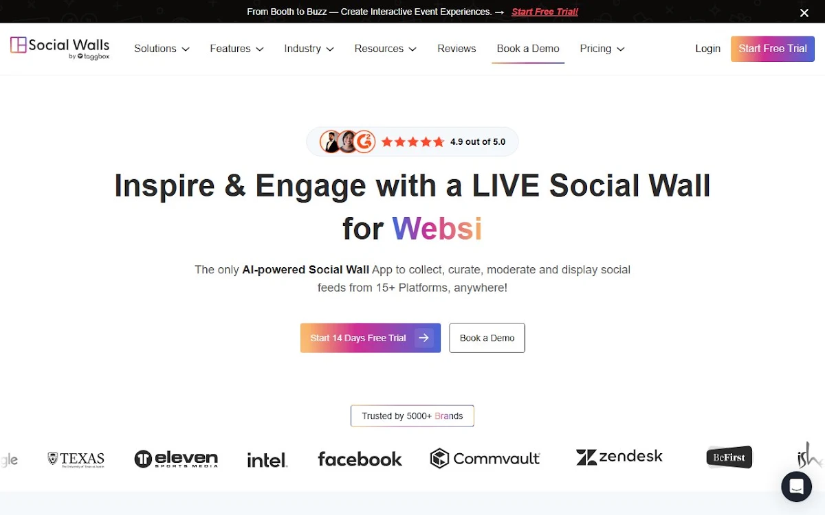 Captura de Socialwalls