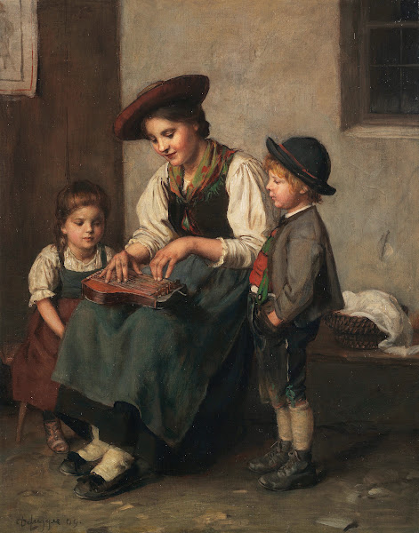 Die Zitherspielerin 1909