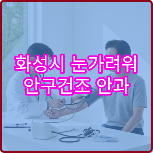 화성시 눈가려워 안구건조 안과 인공눈물 처방 병원