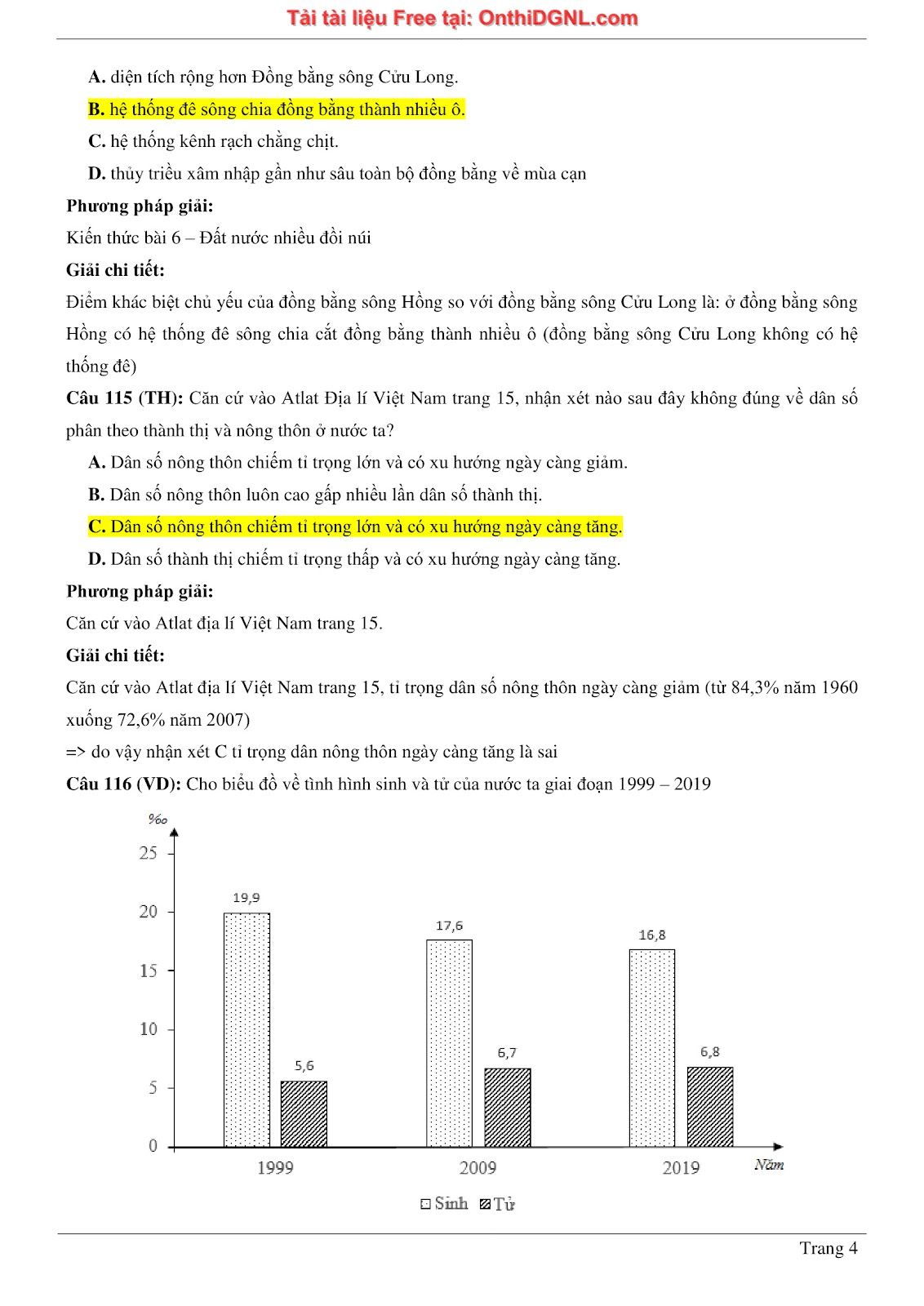 150bài tập môn Địa Lý - Ôn thi ĐGNL ĐHQG TP hà nội Phần 11
