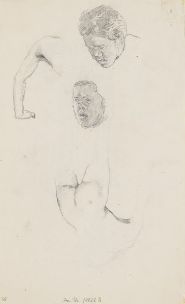 Fire studier efter samme model som recto 1887