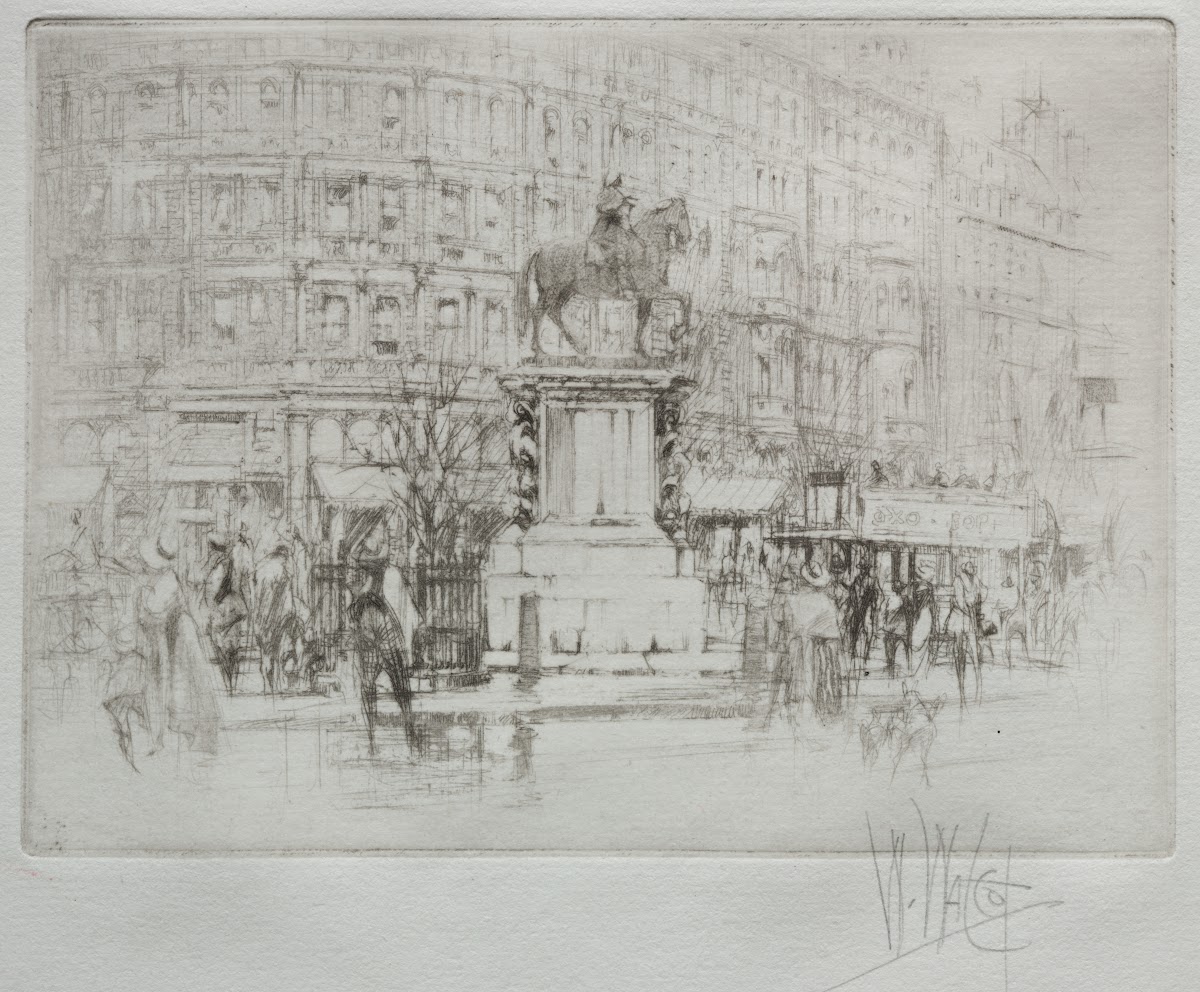 Charing Cross The Statue of Charles I 1919