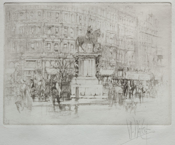 Charing Cross The Statue of Charles I 1919