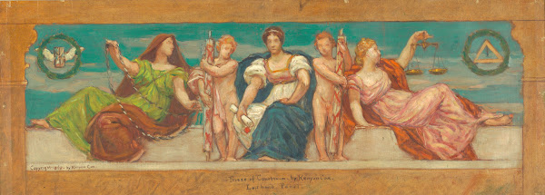 The Common Law Study for Left Panel of The Reign of Law Frieze for Appellate Cou