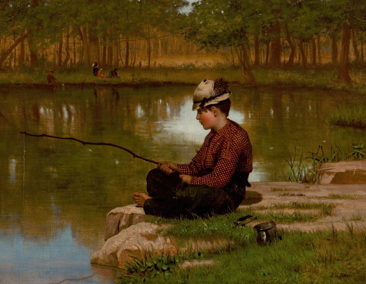 Waiting for a Bite Central Park circa 1886