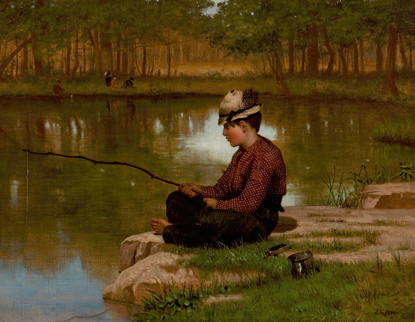 Waiting for a Bite Central Park circa 1886