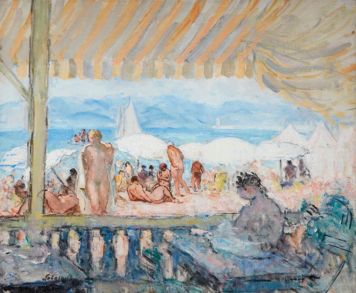 Véranda sur la Plage de Cannes circa 1922