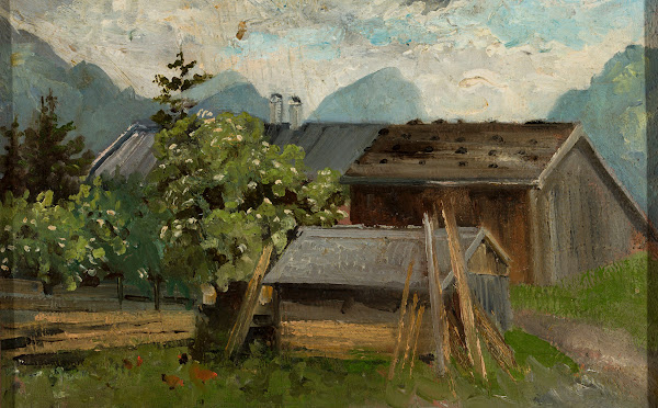 Farmyard in the mountains