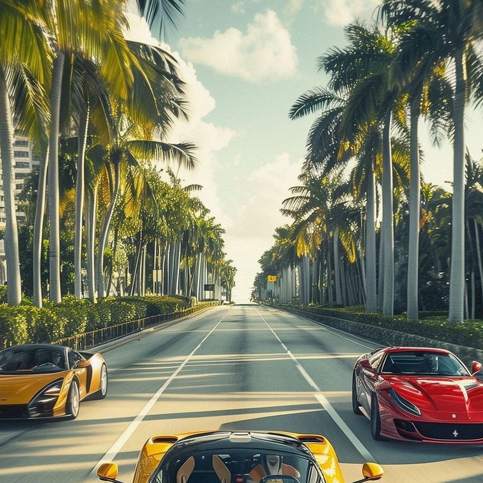 Download Ferrari Supercars on Palm Road iPhone