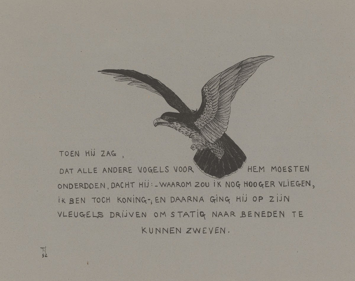Arend met een winterkoning op de rug 1892